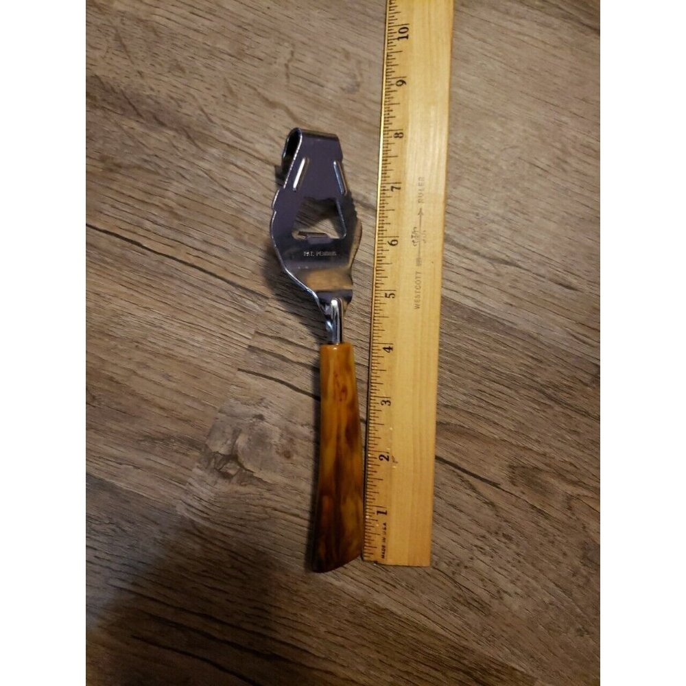 Vtg Mid Century Multi Use Opener Can Bottle Brown Butterscotch Bakelite Handle - Picture 7 of 7